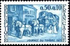 France Yvert No 1749 ** Stamp Day 1973