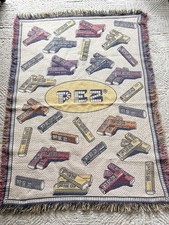 Coperta da lancio vintage PEZ tessuto dispenser caramelle design 47x66 