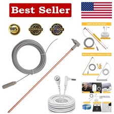 12-Inch Pure Copper Grounding Rod Kit with 40ft Cord - Ultimate Energy Booster