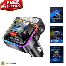 Hands-Free Calling  Fast Charging Bluetooth Adapter - 4 Ports  Colorful LED