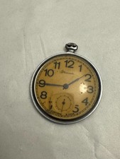 Alte Taschenuhr MOLNIJA ; Made in UdSSR ; Handaufzug Defekt