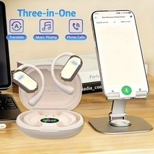 NEW AI TRANSLATE YYK-Q16S OPEN EAR EARBUDSBLUETOOTH HEADPHONES BONE COLOR