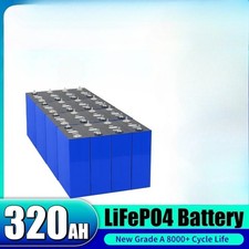 8000 Cycles 320Ah LiFePO4 Battery 3.2V Lithium Iron Phosphate Rechargeable Cell