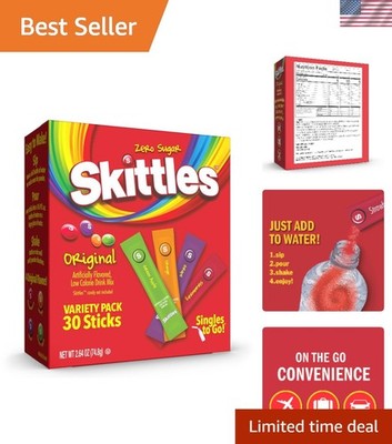 Skittles Variety Pack, Watertok Powdered Drink Mix, Zero Sugar, Low Calorie, ...