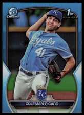 2023 BOWMAN DRAFT CHROME SKY BLUE REFRACTORS COLEMAN PICARD RC KANSAS CITY