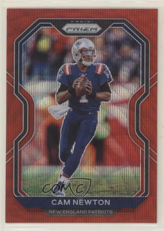 2020 Panini Prizm Red Wave Prizm 69/149 Cam Newton #19 09wn