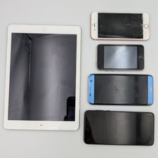 Apple iPad iPhone iPod Samsung Motorola Lot 5pc Parts Repair Broken Untested