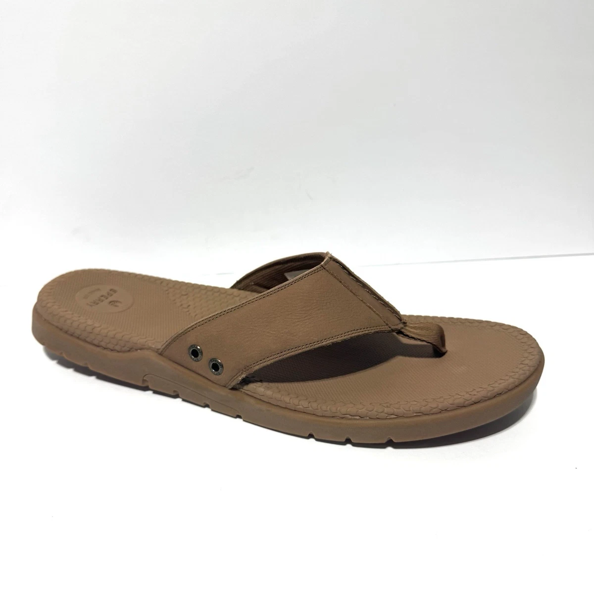 NEW Noat Santa Cruz Mens Sandals 46 M13 Crazy Horse Leather Brown Slides 08515 Zebzag Flower Crazy Horse Leather Slides in Dark Brown | Dr  main image 3