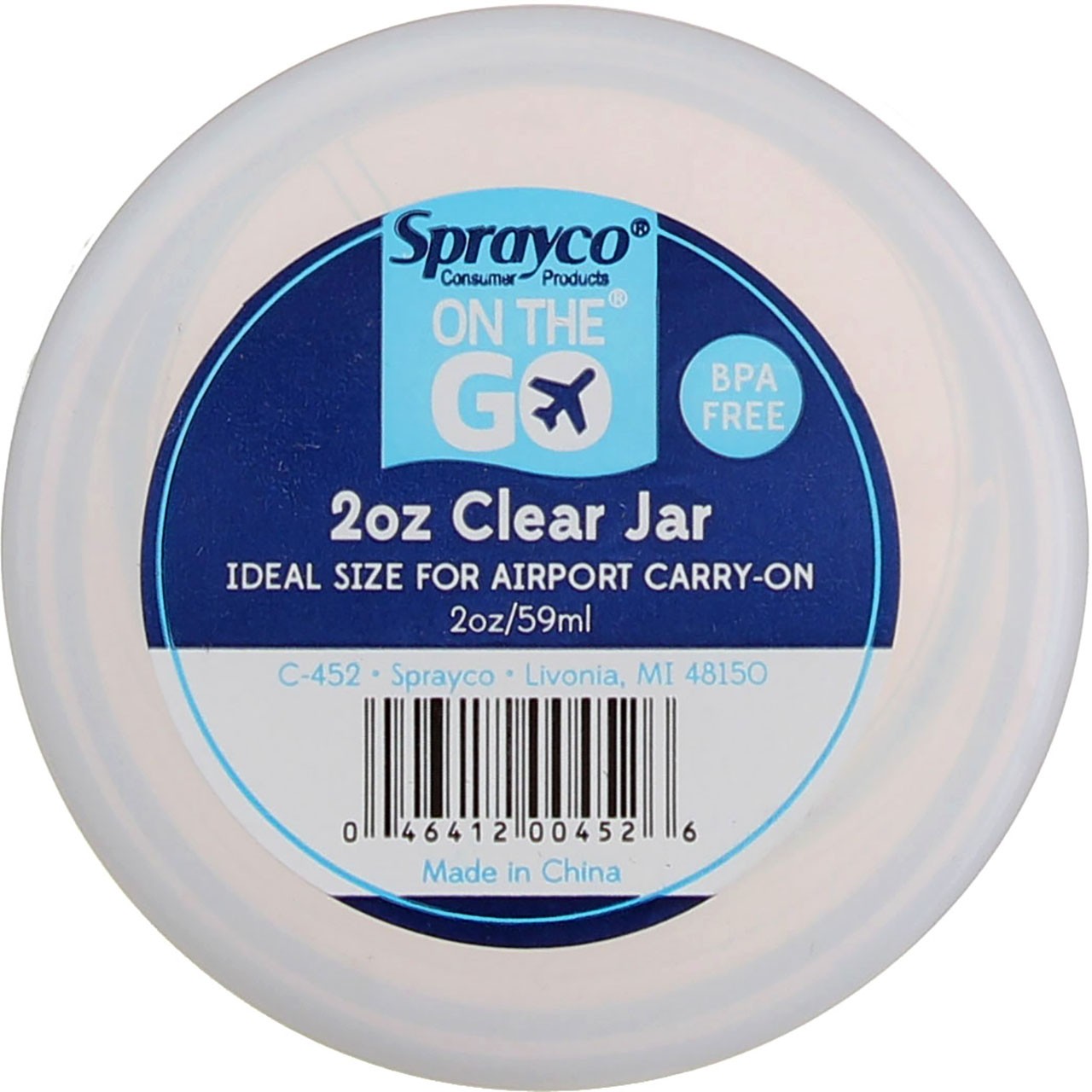 2 Pack Sprayco On The Go Travel Jar, 2 oz