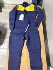 Hevto Wetsuit Men s Size Med 3mm Full Body Diving Surfing Suit Blue Yellow