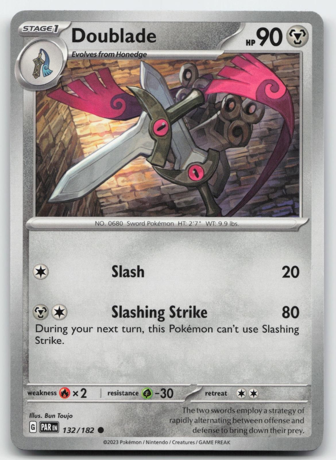 Doublade 132/182 Common Paradox Rift Pokemon Near Mint