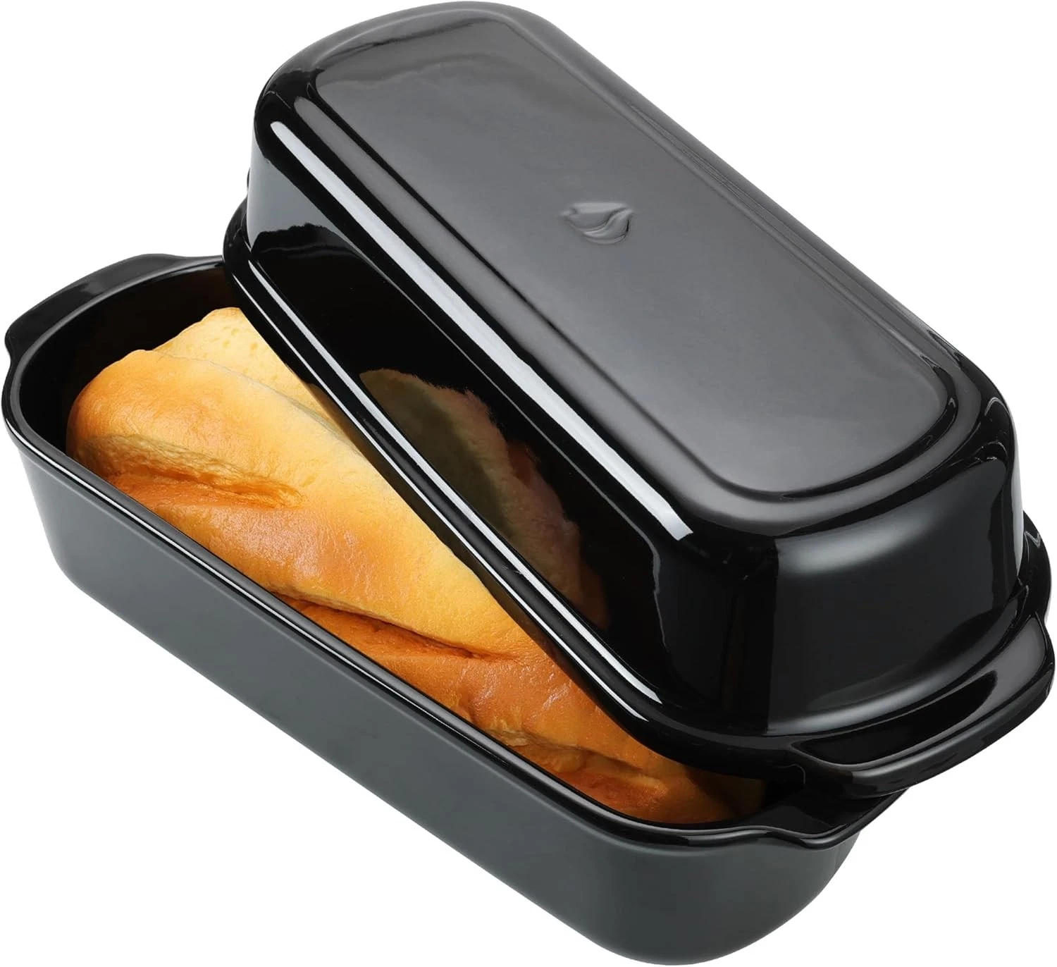 Bread Pan W/ Lid Ceramic Bakeware Tin Baking Homemade Sourdough Loaves Stoneware