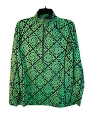 Sport Athletic Pullover Long Sleeve Green Blue Sz S Crown & Ivy Activewear Style