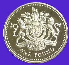 £1 Coin. QUEEN ELIZABETH II 1998 ROYAL COAT OF ARMS ONE POUND COIN BUNC.