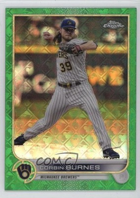 2022 Topps Chrome Logofractor Edition Green Refractor /99 Corbin Burnes #56 1l4c