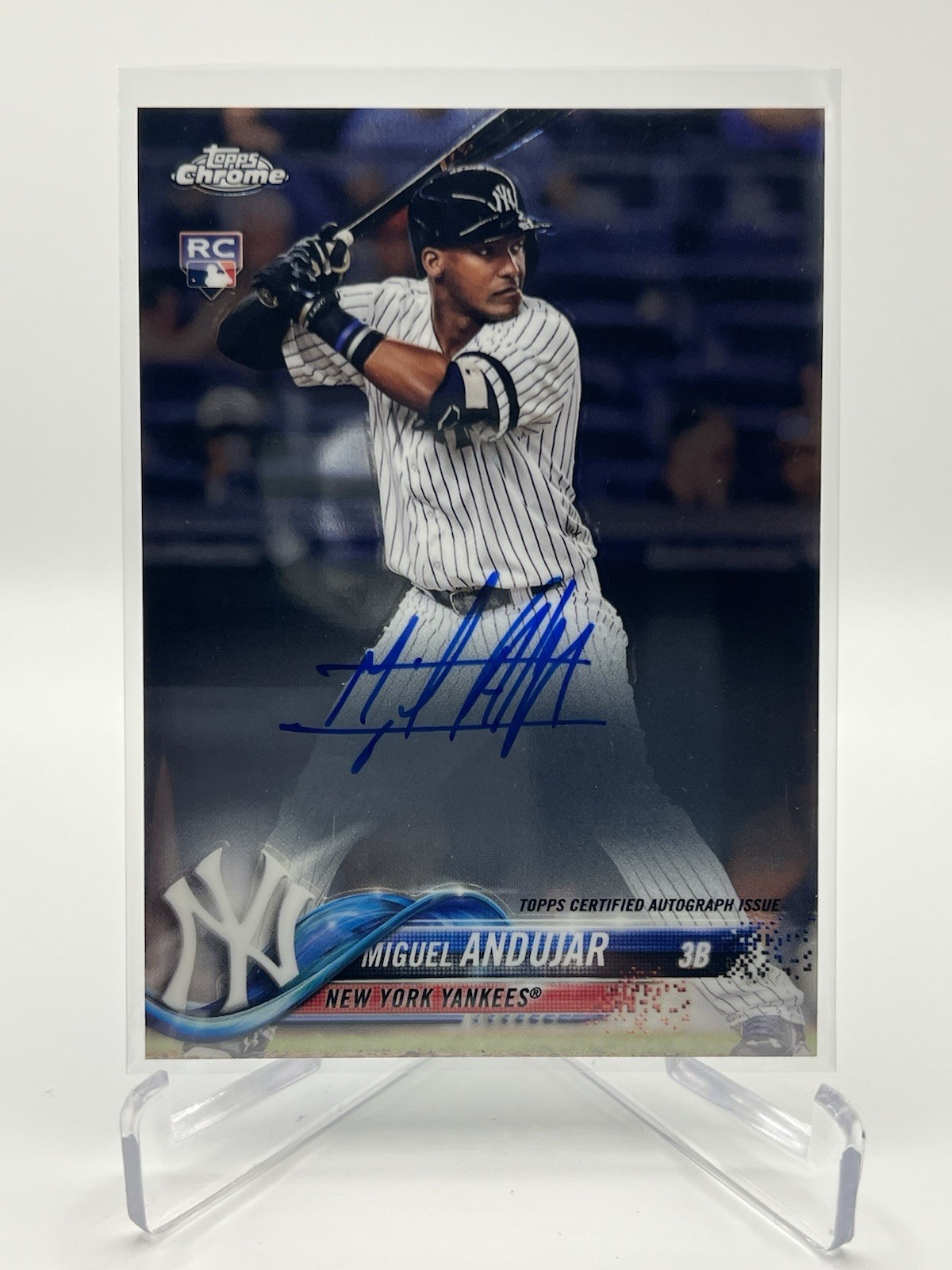 2018 Topps Chrome - Rookie Autographs Miguel Andujar #RA-MA (AU, RC)