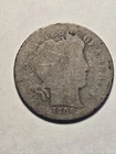 1909 S Barber Dime, About Good AG - 90% Silver, Exact Coin Shown