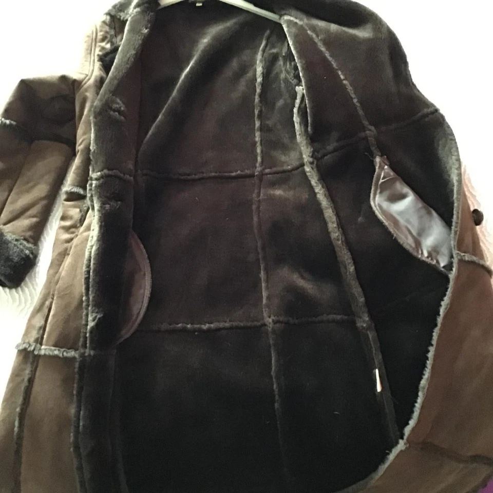 Manteau Long Peau Retournée  marron - SINEQUANONE - Femme - Taille 40 - Photo 3/3