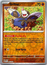 Pokemon - 085/162 - Drilbur - Reverse Holo - Temporal Forces - NM/M