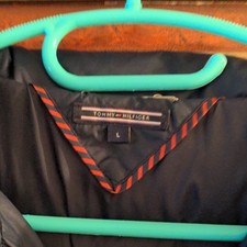 Tommy Hilfiger Daunenjacke Mantel Blau Gr. L Polyester gefüttert mit Taschen