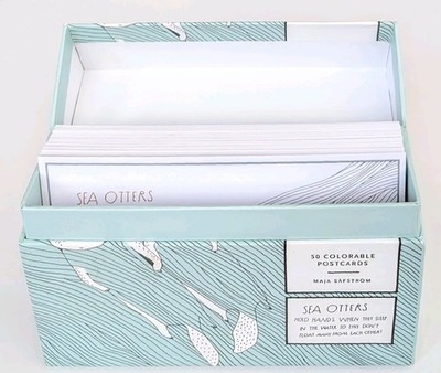 New Box of 22 Postcards w/ Animal Facts Colorable Unposted Unstamped INCOMPLETE