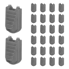 Zipper Pull Tabs Cord End Tips Shoelace End Clips - (30 Pack, Gray)