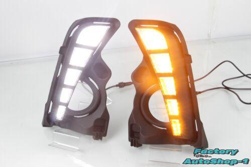 LED DRL Daytime Running Driving Light With Turn For Toyota Highlander 18-2019 - Picture 1 of 16