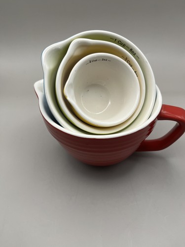 Set di 4 misurini impilabili in ceramica multicolore 12, 8, 4, 2 once ~ - Foto 12 di 15