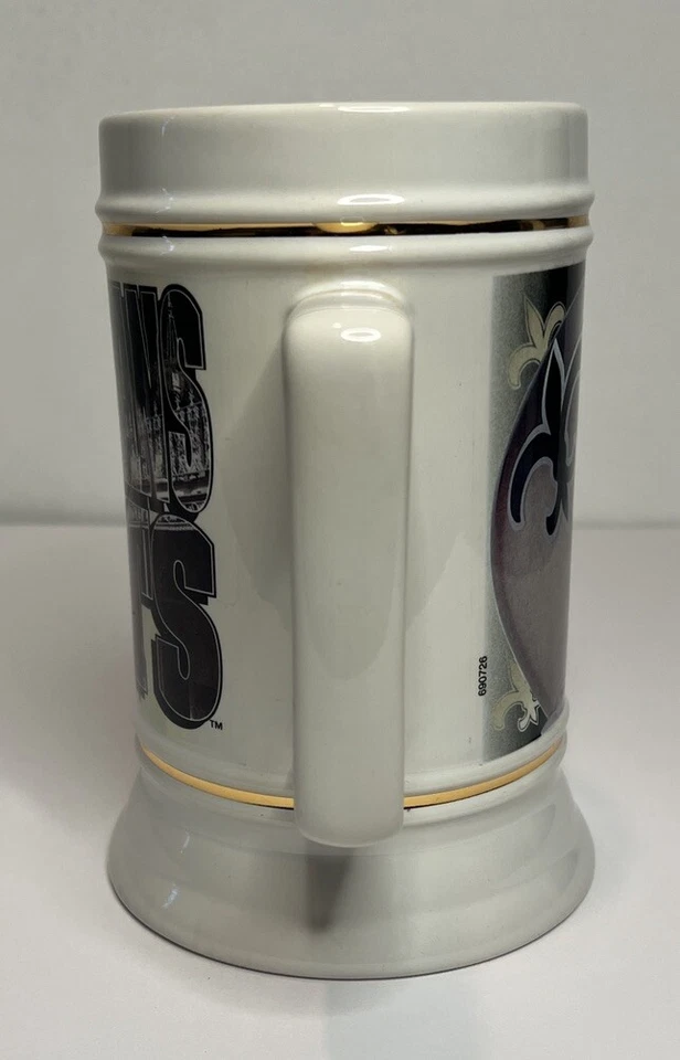 New Orleans Saints NFL Ceramic Beer Mug 1995 Xpres Corp Collectible Stein 7.5” - Image 4 of 4