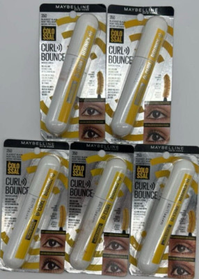 5PK Maybelline The Colossal Curl Bounce Mascara ~ 350 Blackest Black ~ READ