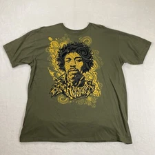 ODM Jimmy Hendrix Shirt Mens XL Textured Fabric Graphic Short Sleeve