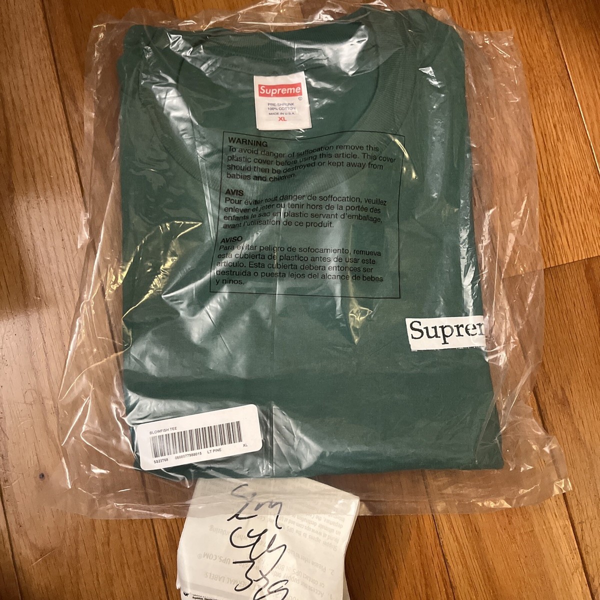 Brand New Supreme Blowfish Tee T Shirt Light Pine Green XL | eBay