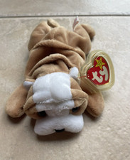 ORIGINAL 1996 Wrinkles the dog TY Beanie Baby w/tag RETIRED