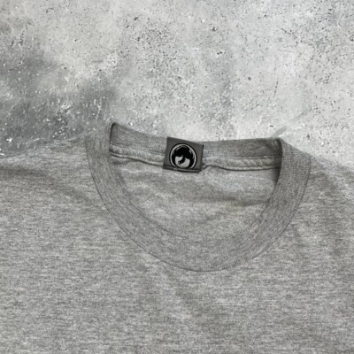 00s y2k スカルドラゴンクロス Tシャツ XLサイズ グレー Helix Skull