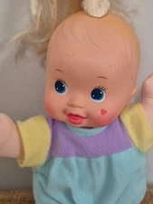 Mattel Magic Nursery Vintage Soft Body It's a Girl Doll Vinyl Face Heart 9"