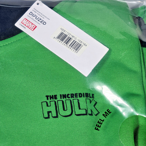 Marvel Hulk Hoodie Kids Unisex HD817221MVL Size 158/164 Difuzed Sealed New! - Picture 3 of 7