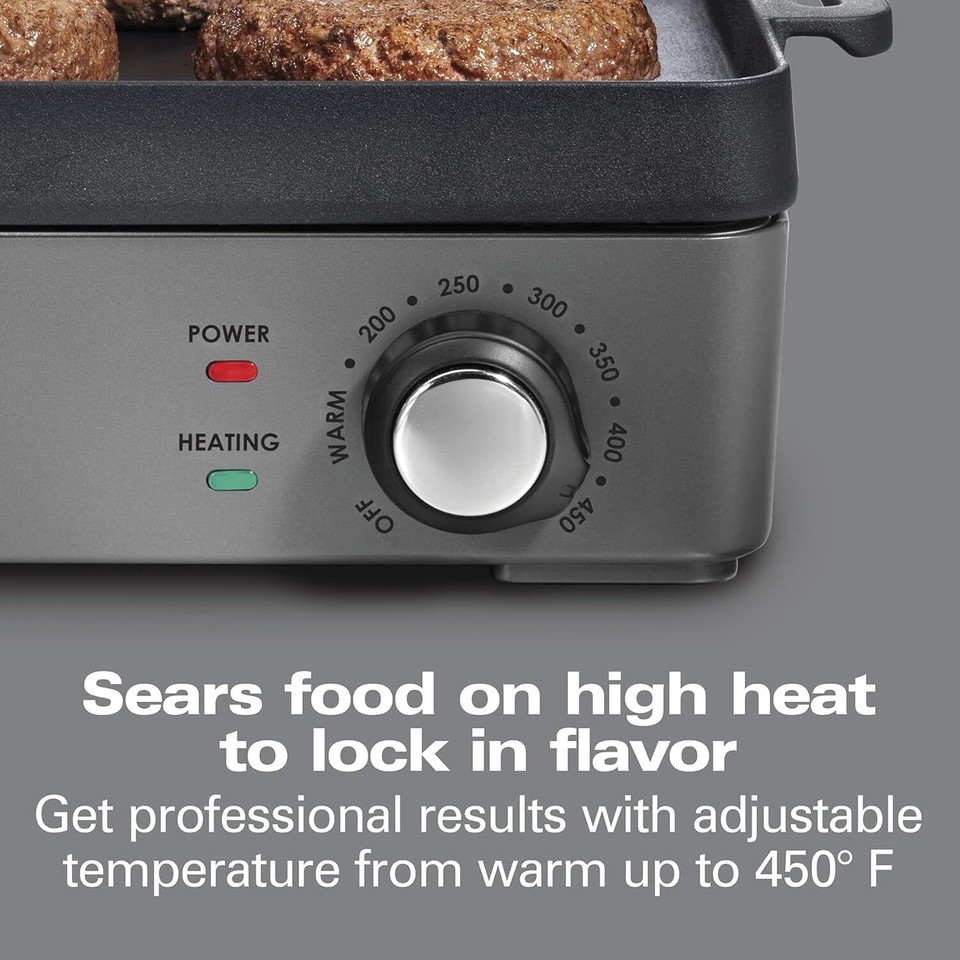 Hamilton Beach Professional Cast Iron Indoor Electric Grill & Griddle eBay