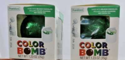 Frankford (2-PACK) Green Belgian Chocolate Color Changing Bomb - Hot Cocoa MIx