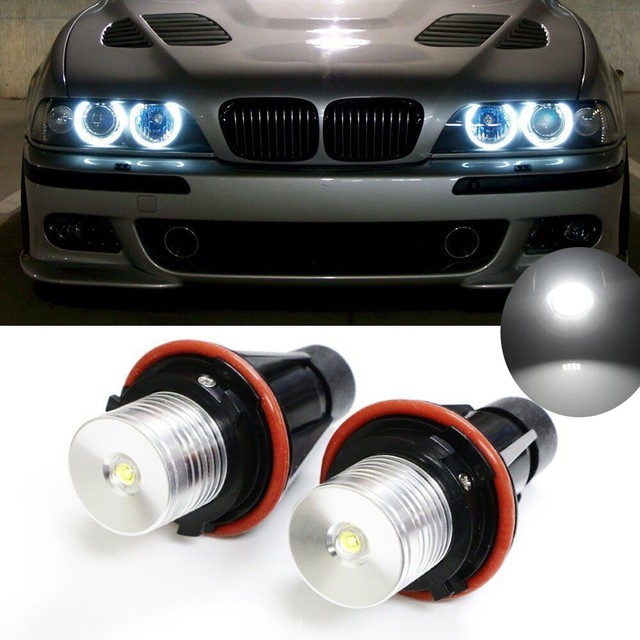 FOR BMW 525i 530i 745Li 745i 760Li X5 X3 6000K LED ANGEL EYE MARKER ...