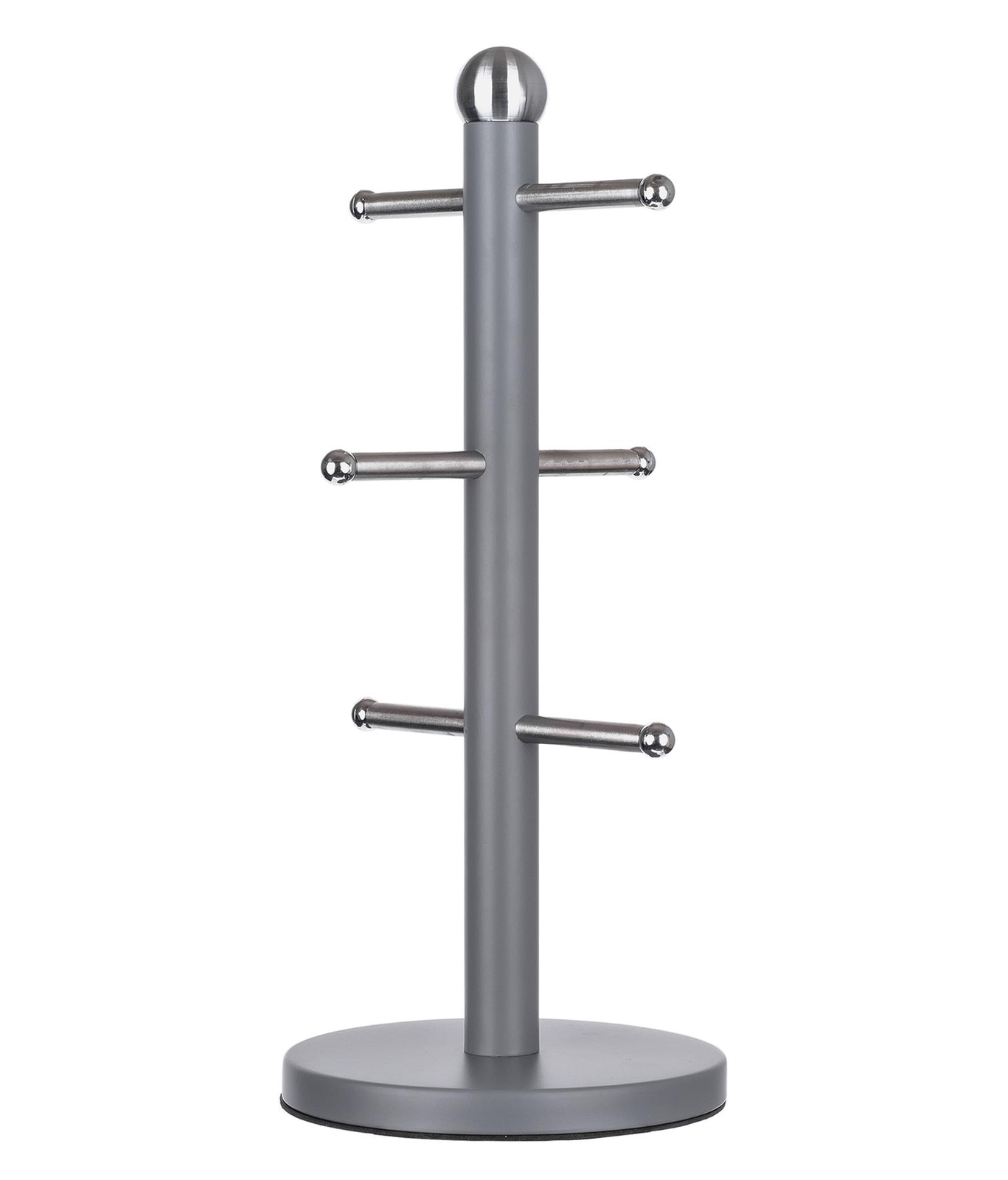 B&Q -  Essentials Matt Grey 6 Cup Mug Tree With Weighted Base - Image 4