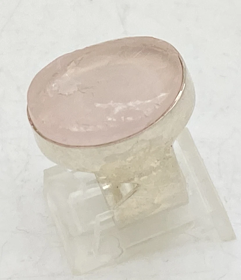 Anillo Silpada Plata Esterlina Rosa Dama Cuarzo Rosa R4447 Talla 6.75 Foto 2 de 4