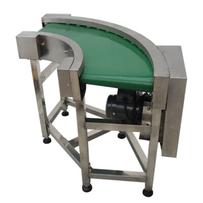 11.8''Wide Industrial Belt Conveyor System 90° Corner Turning 20m/min 400W 110V