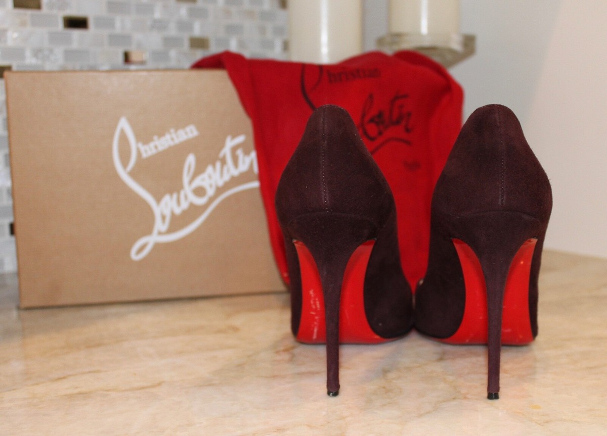 Christian Louboutin パープル スウェード パンプス 38 Christian Louboutin Suede Pigalle Follies 38.5 Deep Purple