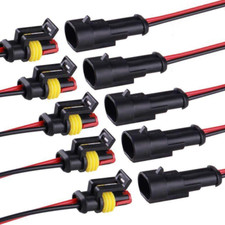 5 Kits Conector De 2 Pines Conector De Cable Impermeable 18Aw De 1,0 Mm De...