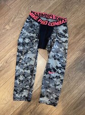 Nike Pro Leggings Boys Size Small White Compression Baseball Football