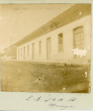 Nicaragua, Managua, Vue d'une rue, 1900, Vintage citrate print Vintage citr
