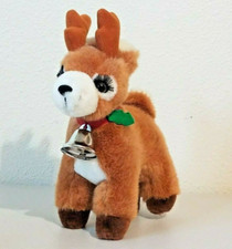 Vintage Russ STARLIGHT Reindeer w/Bell Long Eyelashes Stuffed Animal Plush 8"
