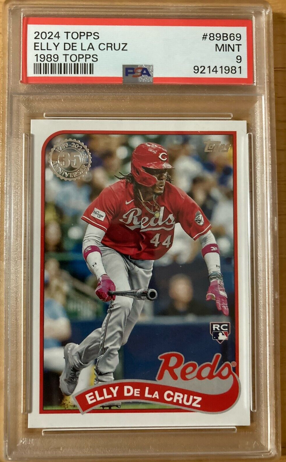 2024 Topps #89B-69 1989 Elly De La Cruz Cincinnati Reds PSA 9 Mint