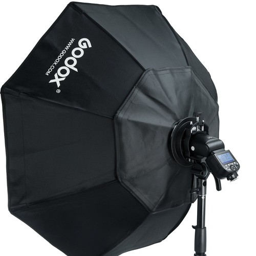 Godox V1S 2.4G TTL 1/8000 HSS Round Head Speedlite+95CM Grid Softbox Stand Kit - Picture 12 of 12