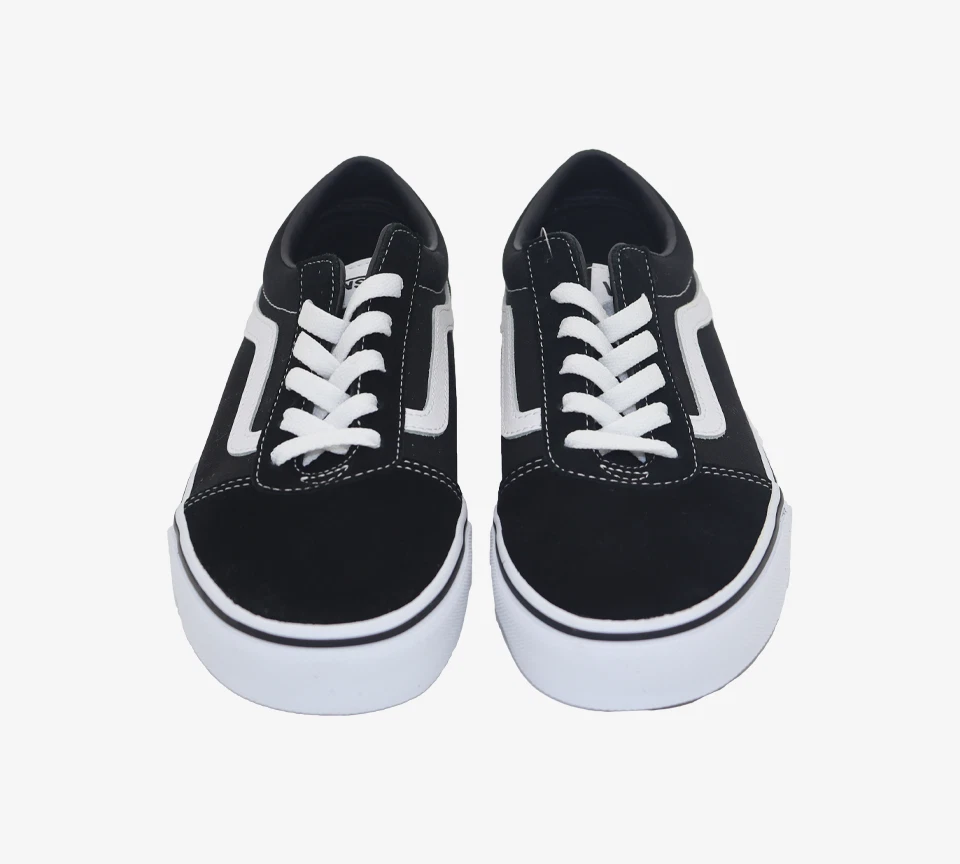 Women's Vans Ward Canvas Shoes Black/White UK | eBay